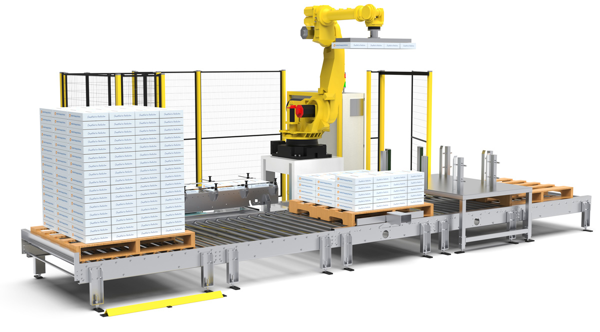 Robotic palletizers can handle everything from boxes and bags to trays and bundled items