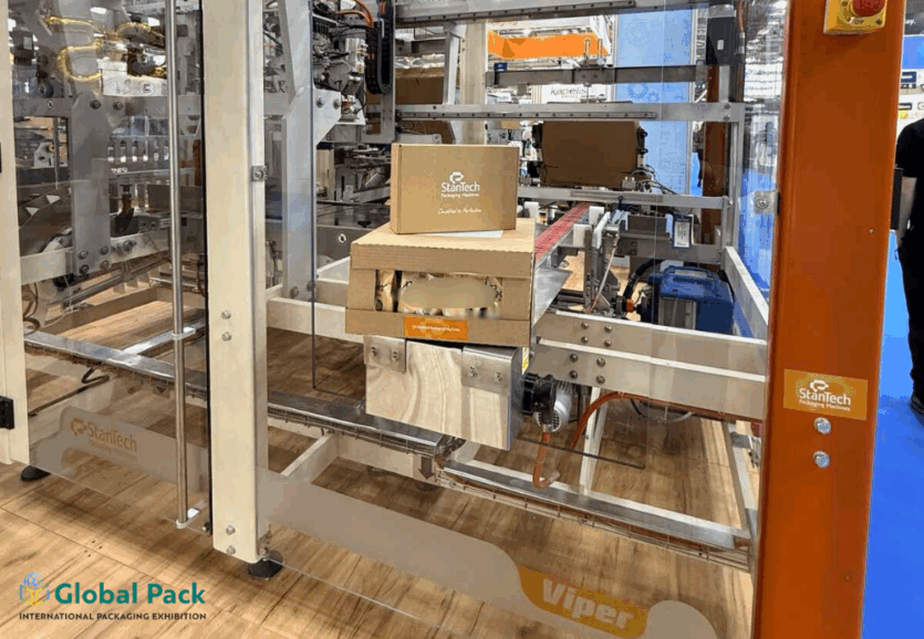 Viper TL wrap-around tray packer at Global Pack in Athens